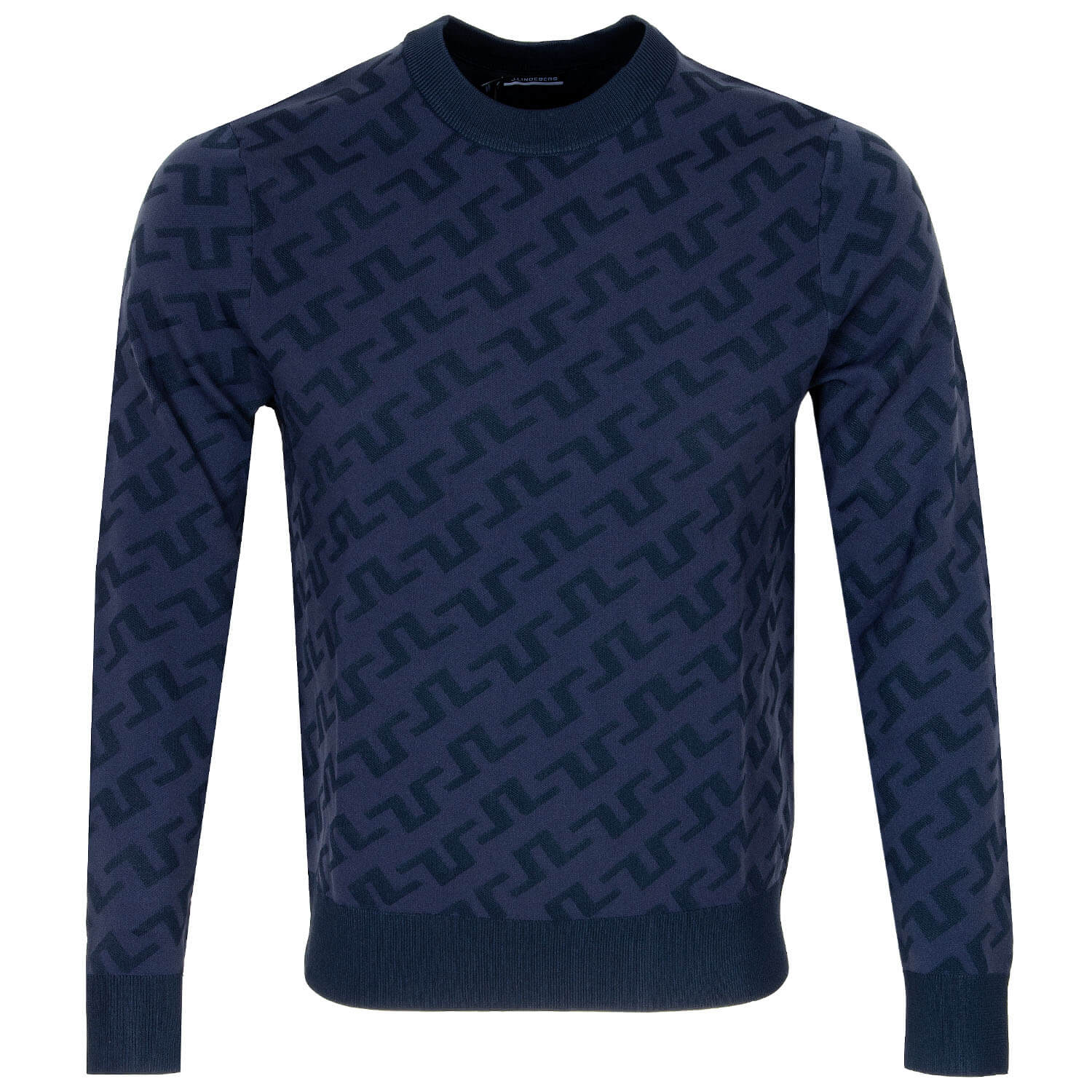 J Lindeberg Bridge Mono Knitted Sweater JL Navy Scottsdale Golf